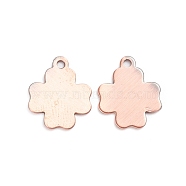 Brass Charms, Stamping Blank Tag, Long-Lasting Plated, Cross, Brushed Red Copper, 12x10x0.5mm, Hole: 1.2mm(KK-E784-02R)