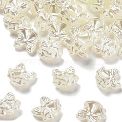 ABS Plastic Beads, Christmas Bell with Bowknot, Light Yellow, 15x15.5x8.5mm, Hole: 1.2mm, about 562pcs/500g(MACR-K359-32)