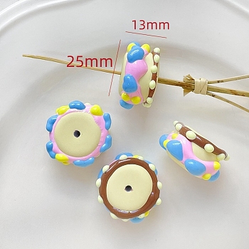 Opaque Acrylic Beads, Food, 25x13mm