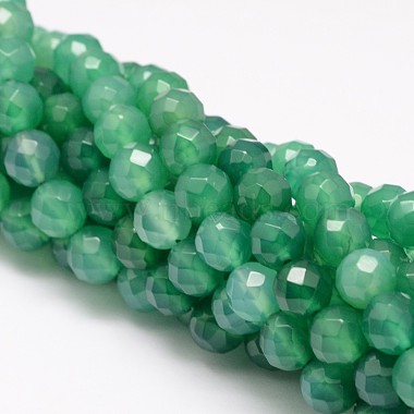 8mm SeaGreen Round Natural Agate Beads
