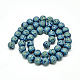 Electroplate Natural Lava Rock Beads Strands(G-T058-03C-10MM)-2