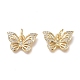 Brass Micro Pave Clear Cubic Zirconia Charms(X-ZIRC-Q024-11G)-1