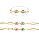 Handmade Brass Butterfly & Oval Link Chain(CHC-E025-41G)-2