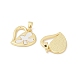 Brass Pave Natural White Shell Pendants(KK-R213-02G-03)-2