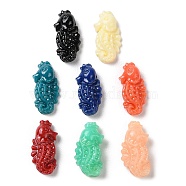 Carved Synthetic Coral Beads, Dyed, Sea Horse, Mixed Color, 12x6x4mm, Hole: 1.2mm(CORA-R021-04)