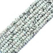 Natural Sesame Jasper Beads Strands, Faceted, Rondelle, 6x4mm, Hole: 1mm, about 85~90pcs/strand, 15.55 inch(39.5cm)(G-F715-094)