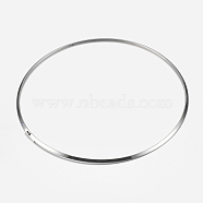 304 Stainless Steel Choker Necklaces, Rigid Necklaces, Neck Wire Necklaces, Rigid Necklaces, Neck Wire Necklaces, Rigid Necklaces, Stainless Steel Color, 5-3/8 inch(137mm)(X-NJEW-F204-01P)