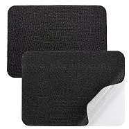 Self Adhesive Linen Fabric, Repair Patch, for Sofas, Couch, Furniture, Drivers Seat, Rectangle, Black, 28x20.4x0.08cm(DIY-WH20025-011D)