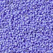 TOHO Round Seed Beads, Japanese Seed Beads, (48L) Opaque Periwinkle, 15/0, 1.5mm, Hole: 0.7mm, about 135000pcs/pound(SEED-TR15-0048L)