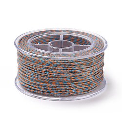 Macrame Cotton Cord, Braided Rope, with Plastic Reel, for Wall Hanging, Crafts, Gift Wrapping, Dark Orange, 1.2mm, about 26.25 Yards(24m)/Roll(OCOR-H110-01B-08)
