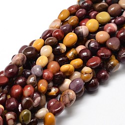 Natural Mookaite Nuggets Beads Strands, Tumbled Stone, 5~10x6~7x3~7mm, hole: 1mm, about 14.9 inch~15.7 inch(X-G-J335-35)
