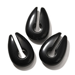 Natural Obsidian Ear Plugs Gauges, Ear Expander for Men and Women, 54.5x37.5x14.5mm(G-I359-13D-03)