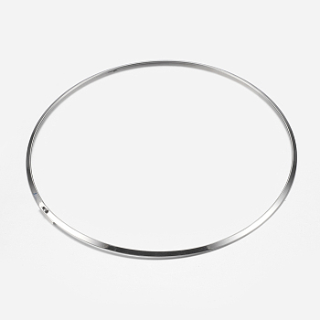 304 Stainless Steel Choker Necklaces, Rigid Necklaces, Neck Wire Necklaces, Rigid Necklaces, Neck Wire Necklaces, Rigid Necklaces, Stainless Steel Color, 5-3/8 inch(137mm)