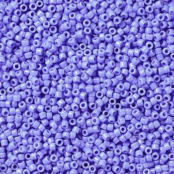 TOHO Round Seed Beads, Japanese Seed Beads, (48L) Opaque Periwinkle, 15/0, 1.5mm, Hole: 0.7mm, about 135000pcs/pound