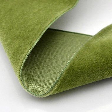 Polyester Velvet Ribbon for Gift Packing and Festival Decoration(SRIB-M001-10mm-570)-2