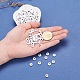 200 pièces 2 perles en émail acrylique blanc style(SACR-YW0001-04)-5