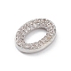 Rack Plating Brass Micro Pave Clear Cubic Zirconia Linking Rings(KK-L155-58P)-3
