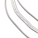 304 Stainless Steel Snake Chains 3 Layer Necklace for Women(NJEW-C028-01P)-2