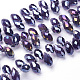 Electroplate Glass Faceted Teardrop Beads Strands(EGLA-D014-11)-2