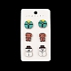 Christmas Theme Wood Stud Earrings(EJEW-U016-06P-01)-1