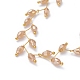 Electroplate Faceted Oval Glass Beaded Necklaces(NJEW-JN02625-04)-2