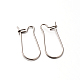 304 Stainless Steel Hoop Earrings Findings Kidney Ear Wires(STAS-E088-20)-1