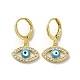 Horse Eye Real 18K Gold Plated Brass Dangle Leverback Earrings(EJEW-Q797-23G-04)-1