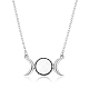 Triple Moon Goddess Cubic Zirconia Pendant Necklace(JN1091F)-1