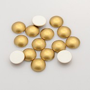 Acrylic Cabochons, Half Round, Goldenrod, 12x4.26~4.46mm(X-ACAB-N003-12mm-Y9)