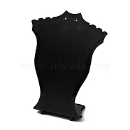Acrylic Necklaces Display Holders, Bust Shape, Black, 9.8x4.25x12.2cm, Hole: 1.5mm(AJEW-WH0304-94A)