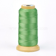 Polyester Thread, for Custom Woven Jewelry Making, Lime Green, 1mm, about 230m/roll(NWIR-K023-1mm-15)