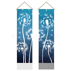 Polyester Wall Hanging Tapestry, for Bedroom Living Room Decoration, Rectangle, Dandelion, 1160x330mm, 2pcs/set(AJEW-WH0399-076)