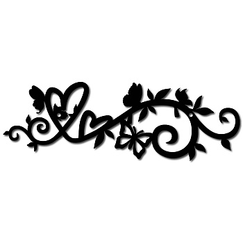 Iron Wall Signs, Metal Art Wall Decoration, for Living Room, Home, Office, Garden, Kitchen, Hotel, Balcony, Heart, 100x300x1mm