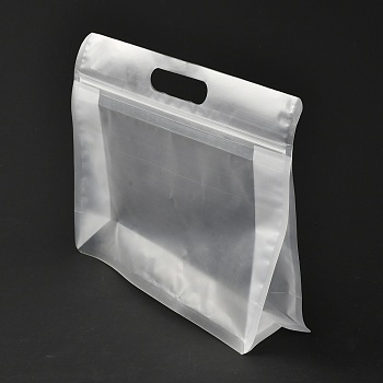 Plastic Zip Lock Bag, Plastic Stand up Pouch, Resealable Bags, with Window, Clear, 21.3x28x0.08cm