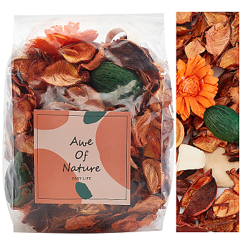 Dried Flower Sachet Bag Aromatherapy, for Wardrobe Desiccant Sachet Car Room Air Refreshing, Orange, 140x105x64mm