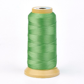 Polyester Thread, for Custom Woven Jewelry Making, Lime Green, 1mm, about 230m/roll