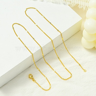 2mm Rack Plating Brass Twisted Chain Necklaces for Women Men(MAK-L044-61G)-3