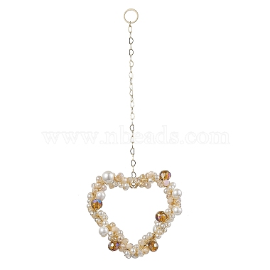 White Heart Glass Pendant Decorations