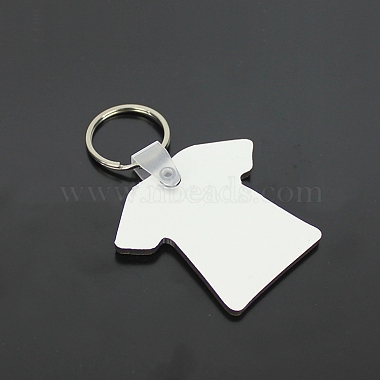 White Clothes Wood Sublimation Keychain Blanks
