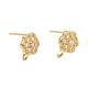 8 Pairs Brass Micro Pave Clear Cubic Zirconia Stud Earring Findings(KK-ZZ0001-08-RS)-4
