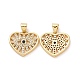 Brass Micro Pave Cubic Zirconia Pendants(ZIRC-F134-11G)-1