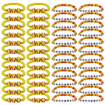 Polymer Clay Heishi Beaded Stretch Bracelets, Stackable Bracelets for Men Women, Yellow, 6~11.5mm, Inner Diameter: 2 inch(5cm)(BJEW-GO0002-28A-03)