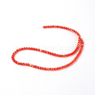 Natural Imperial Jasper Beads Strands, Dyed, Round, Red, 391x4mm, Hole: 1mm, about 90pcs/strand(G-SZC0001-01A-07)