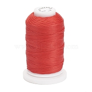 Waxed Polyester Cord, Flat, Red, 1mm, about 76.55 yards(70m)/roll(YC-E011-A-11)