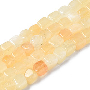 Natural Topaz Jade Beads Strands, Cube, 7~8x7~8x7~8mm, Hole: 0.9mm, about 45~49pcs/strand, 13.39~14.57 inch(34~37cm)(G-S364-089)