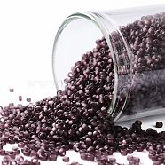 TOHO Round Seed Beads, Japanese Seed Beads, (6CF) Transparent Frost Amethyst, 15/0, 1.5mm, Hole: 0.7mm, about 3000pcs/bottle, 10g/bottle(SEED-JPTR15-0006CF)
