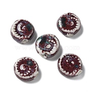 Handmade Porcelain Beads, Vortex, Colorful, 16~17x6.5~7mm, Hole: 2.5mm(PORC-L080-J01)