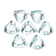 Transparent Resin Finger Rings, AB Color Plated, Triangle, Turquoise, Inner Diameter: 11mm(RJEW-T013-005-E07)