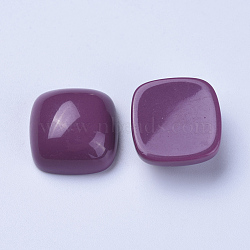 Resin Cabochons, Square, Purple, 14.5~15x14.5~15x7~7.5mm(RESI-WH0008-06G)
