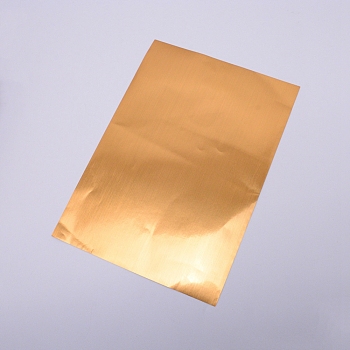 Waterproof A4 Self Adhesive Laser Sticker, with Adhesive Back, for DIY Card Craft Paper, Rectangle, Gold, 29.7x21x0.02cm